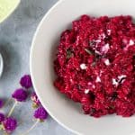 Beetroot and goats cheese risotto