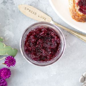 Small jar of rosella jam