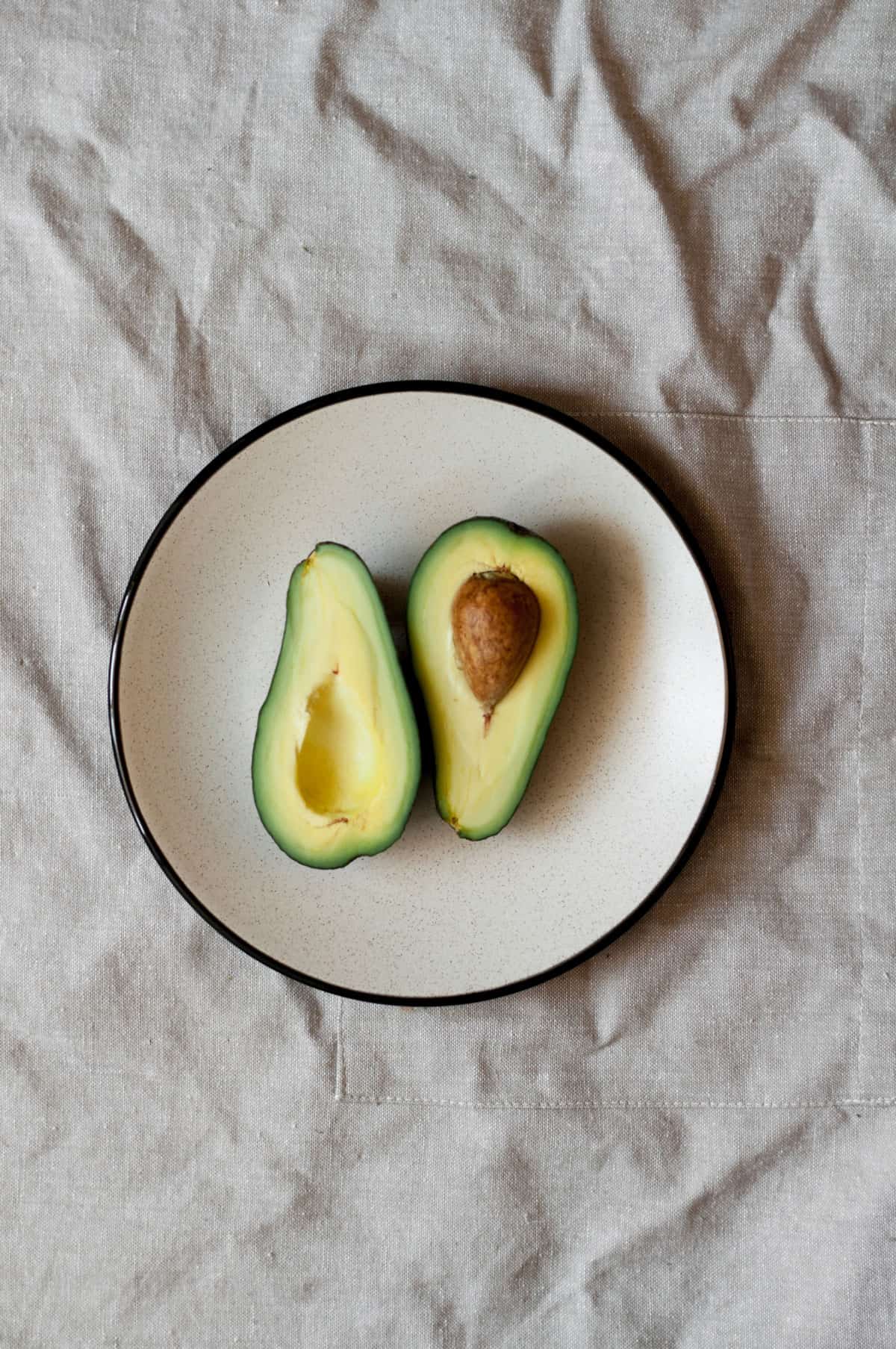 Avocado on a plate