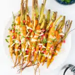 Maple Roasted Carrots With Tahini Drizzle